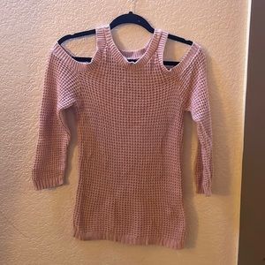 Pink Cut Out Sweater